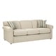 preview thumbnail 2 of 12, Belgian Ivory Sleeper Sofa Bed w/ Gel Memory Foam Mattress