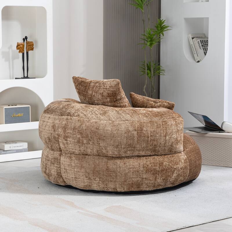 Lazy Sofa Durable Comfort Lounger High Back Bean Bag Chair Couch With Three Pillows for Adults and Kids, Indoor & Outdoor