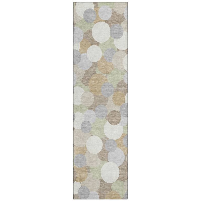 Machine Washable Indoor/ Outdoor Mucho Bubbles Chantille Rug