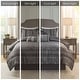 preview thumbnail 2 of 13, Madison Park Venetian Grey Jacquard 7-piece Comforter Set