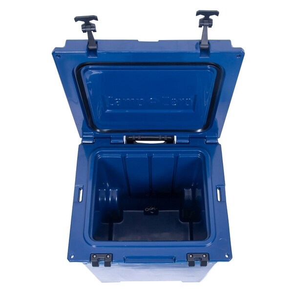 CAMP-ZERO 50 - 52 Quart Chest Cooler with Easy-Roll Wheels and 4