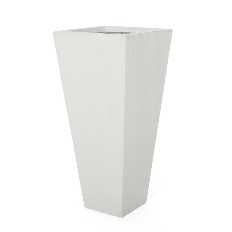 Ella Outdoor Modern Cast Stone Planter by Christopher Knight Home