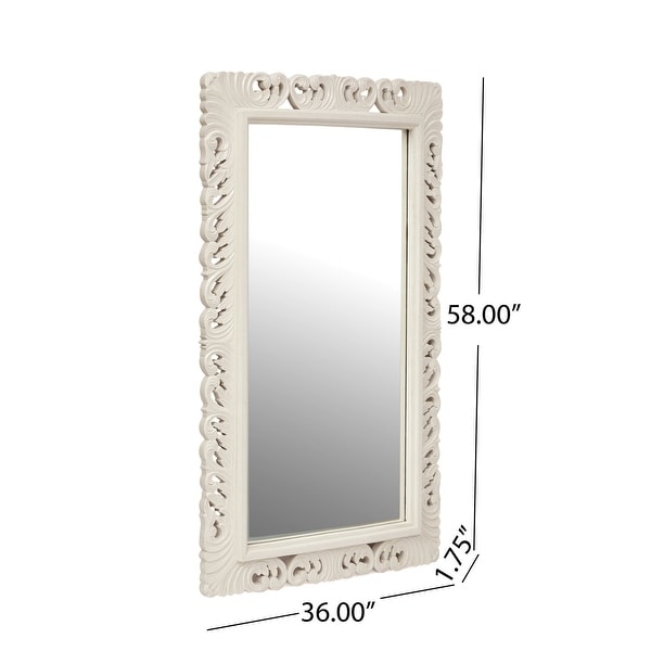 Ravalli Traditional Handcrafted Standing Mirror by Christopher Knight Home - 36.00" L x 1.75" W x 58.00" H