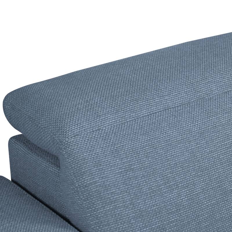 Furniture of America Paelis Modern Reclining Sectional with USB Port and Adjustable Headrest