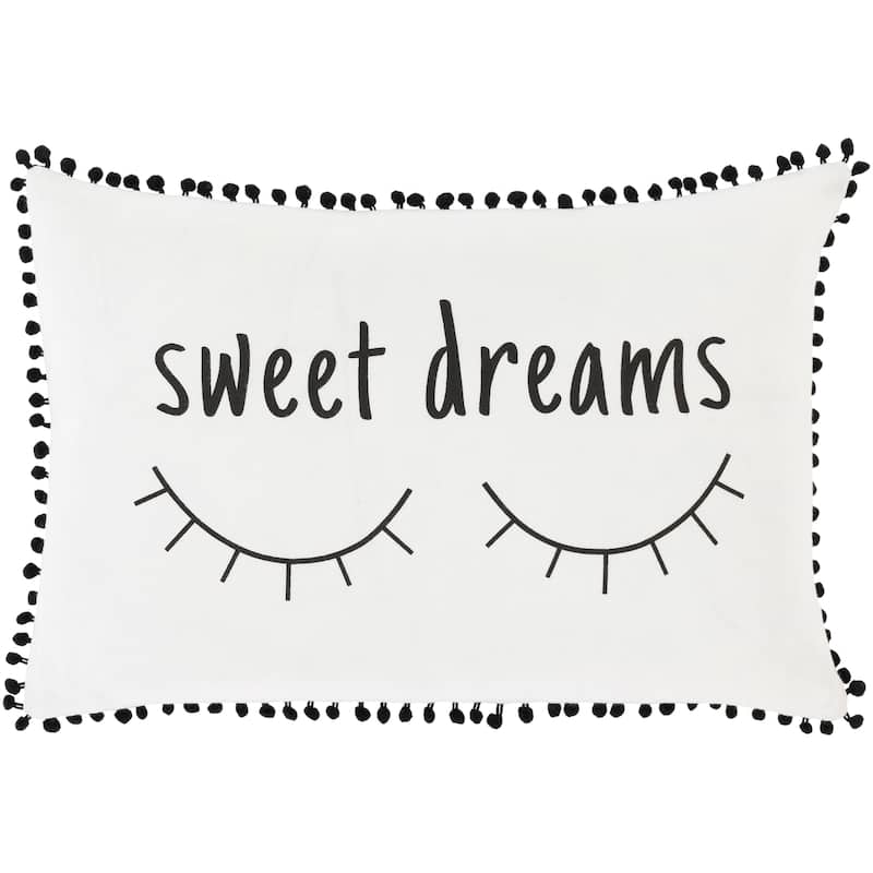 The Gray Barn Dusty Wind Lumbar Down or Poly Filled Pillow - Feather Down - Black