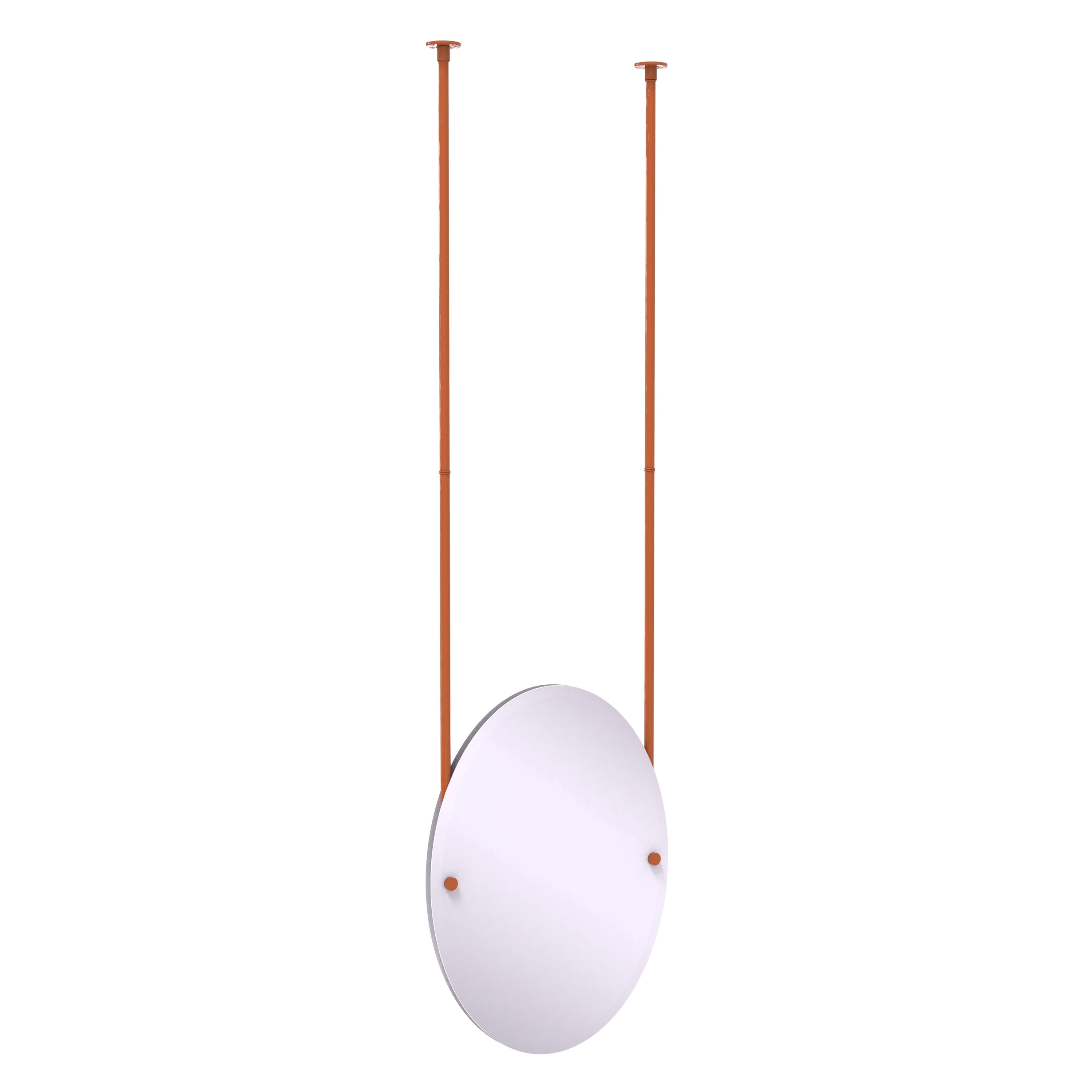 Allied Brass Frameless Oval Ceiling Hung Mirror with Beveled Edge