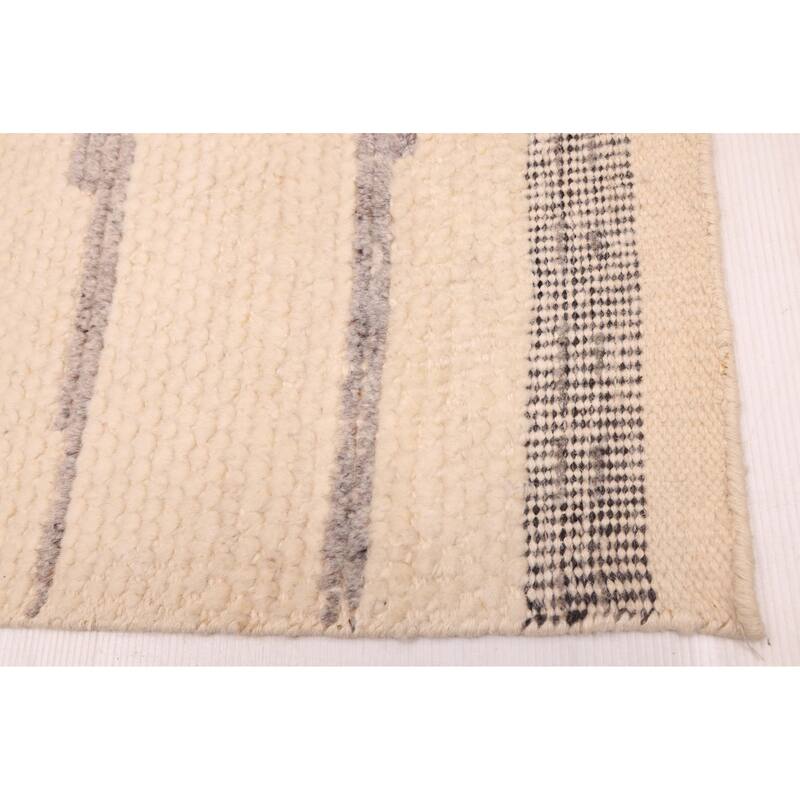 ECARPETGALLERY Hand-knotted Looma Cream Wool Rug - 8'2 x 10'3