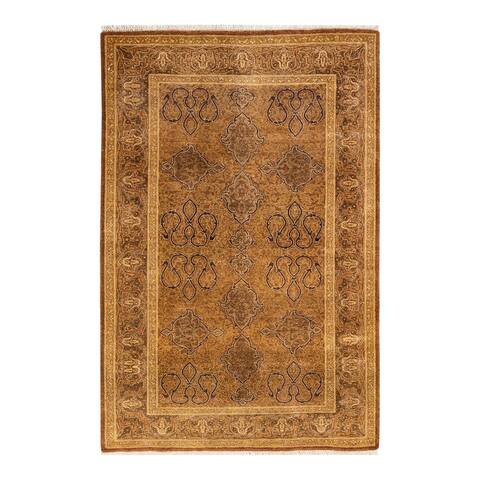 Overton Mogul One-of-a-Kind Hand-Knotted Area Rug - Yellow, 3' 2" x 4' 10" - 3' 2" x 4' 10"