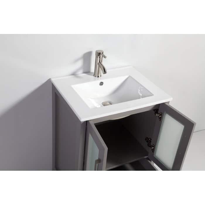 Vanity Art 60 in. Double Sink Bathroom Vanity with Top and Mirrors - 60 X 18.1 X 35.8