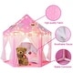 preview thumbnail 5 of 8, Portable Folding Princess Castle Tent with Star Lights