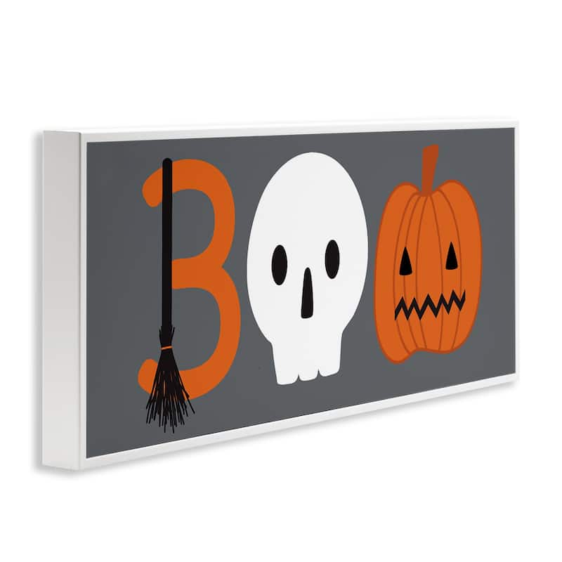 Stupell Boo Halloween Fun Typography Framed Giclee Art Design By Sazerelli Designs