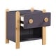 preview thumbnail 5 of 5, Corvella 19" 2-tone Finish 1-Drawer Nightstand with Storage Cubby