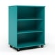 preview thumbnail 2 of 17, Tot Mate Open Single Sided Mobile Storage Locker, Write-on Wipe-off Markerboard Back, 48H Ocean