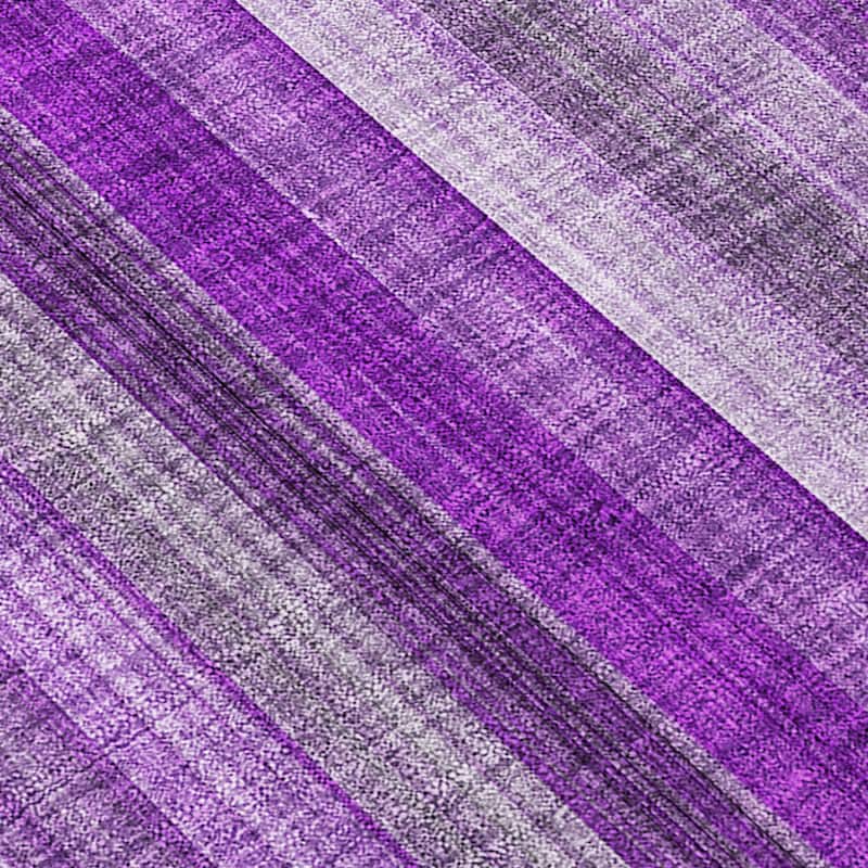 Machine Washable Indoor/ Outdoor Striped Chantille Rug