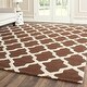 preview thumbnail 4 of 200, SAFAVIEH Handmade Cambridge Luisa Moroccan Trellis Wool Rug 6' x 9' - Dark Brown/Ivory - Rectangle