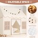 preview thumbnail 5 of 5, Kids Play Tent Indoor with Mat, Tassel Garland, Star Lights