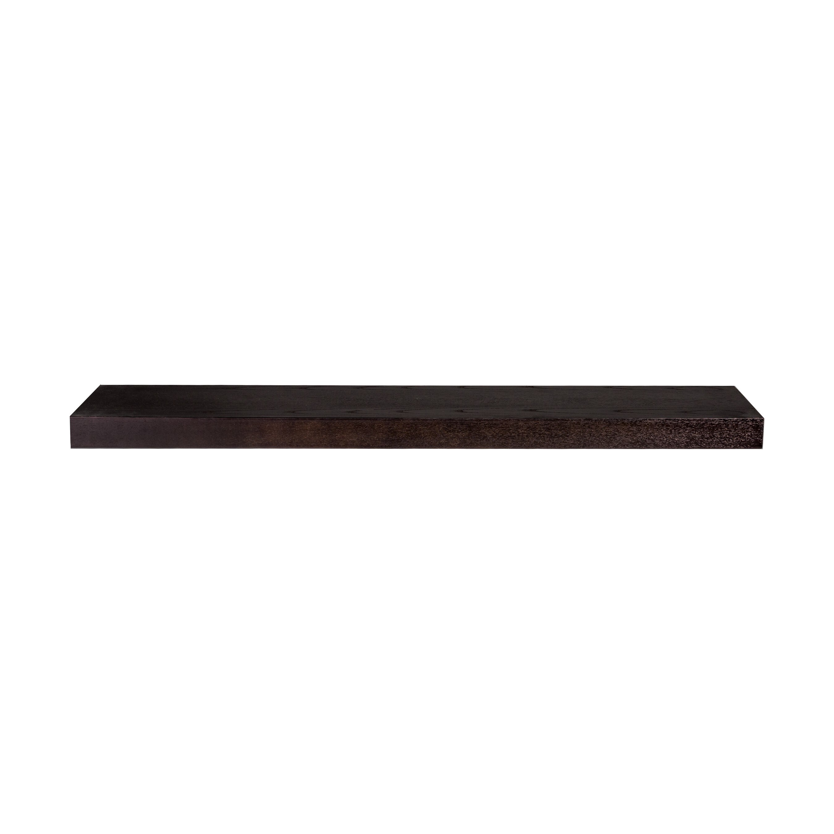 Dark brown wood shelves discount