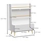 preview thumbnail 5 of 11, White Kids Toy Storage and Bookshelf Magazine Rack Cabinet Organizer - 26.77”L x 12.6”W x 36.61”H