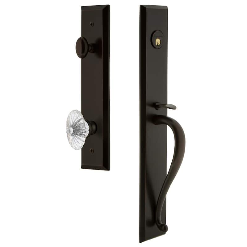 Grandeur Fifth Avenue Solid Brass Rose Keyed Entry Single Cylinder - Timeless Bronze