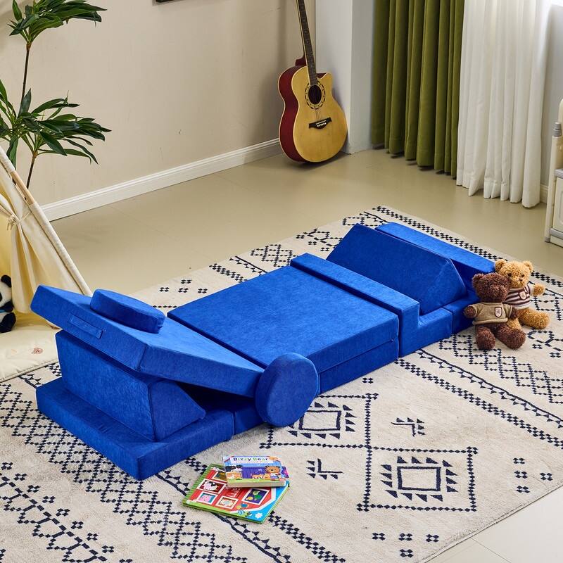 14PCS Fold Out Kids Couch Modular Kids Couch For Playroom