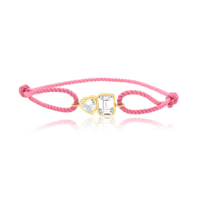 SHYMI Cord Bracelet - Gold & Pink