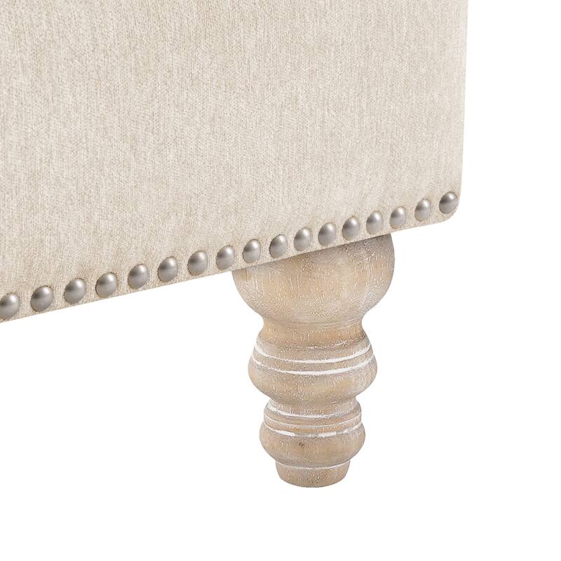 Upholstered Accent Chair with Solid Wood Legs and Pillow for Living Room Seating