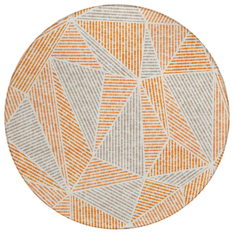 HomeRoots Geometric Transitional Rectangle Outdoor Rug