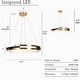 preview thumbnail 5 of 9, Modern Contemporary Black Gold Wheel Chandelier Integrated LED Round Pendant Light for Dining Room - 25.5" D x 63.5" H