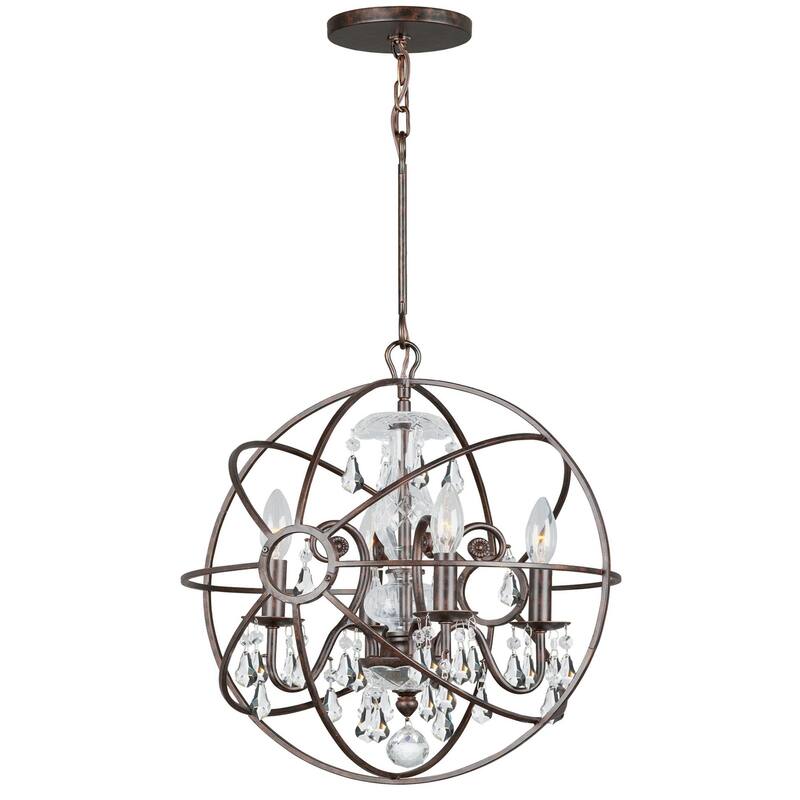Crystorama Lighting Group Solaris 4 Light 17" Wide Globe Chandelier