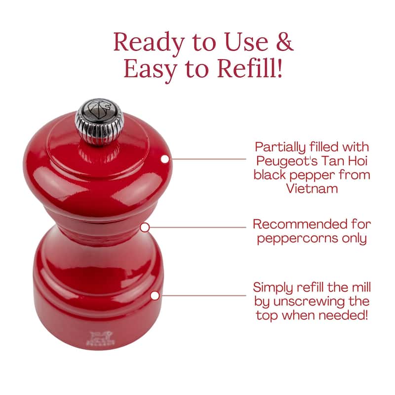 Peugeot Bistro Pepper and Salt Mill Set - 10cm - 4in.