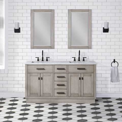 Chestnut 60" Double Bathroom Vanity Vanity with Faucet(s)