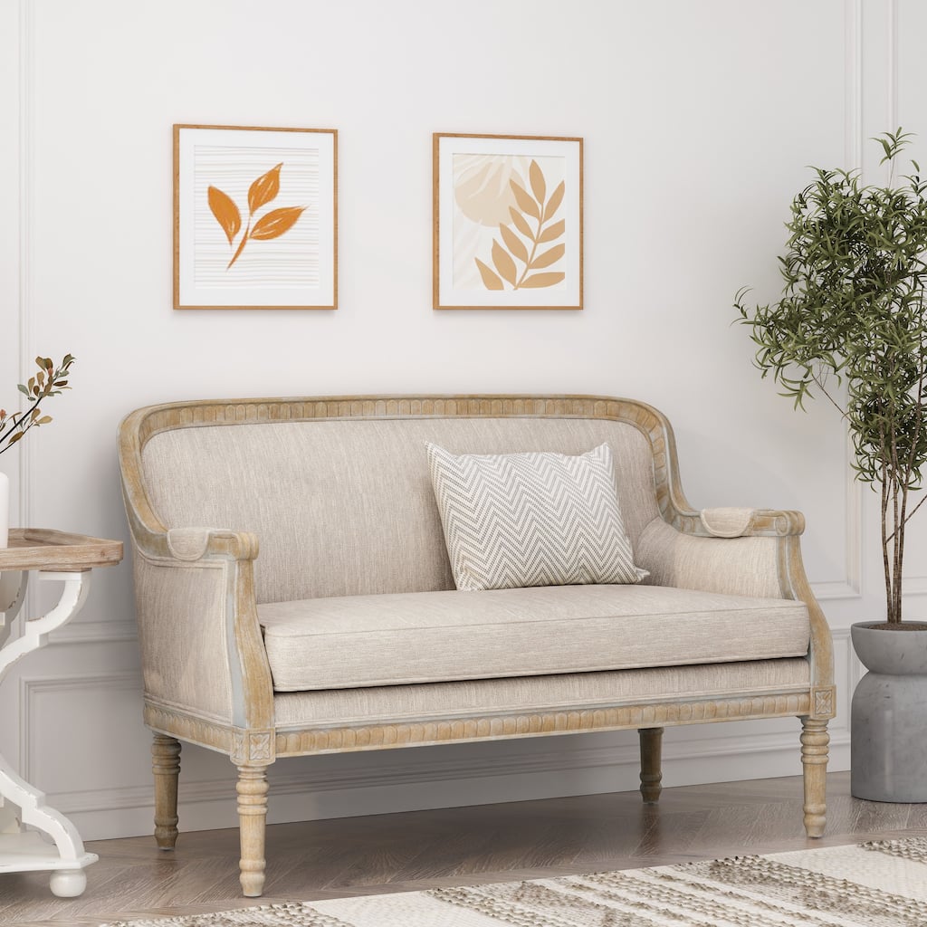 Small Sofa Couch for Foyer, Living Room Decorative Sofa with Back and Armrests, Practical 2 Seater Love Seat Couches