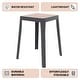preview thumbnail 67 of 69, Tresse Modern Stackable Dining Stool with Wicker Seat for Dining Room, Garden, Patio, Indoor or Outdoor - No Assembly Required