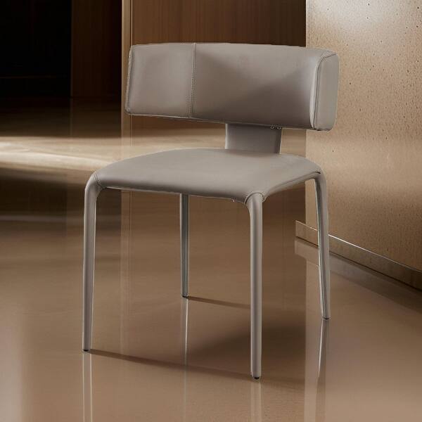 Grey 21 Inch Wingback Dining Chair with Metal Frame - 21.25 L x 20.9 W ...