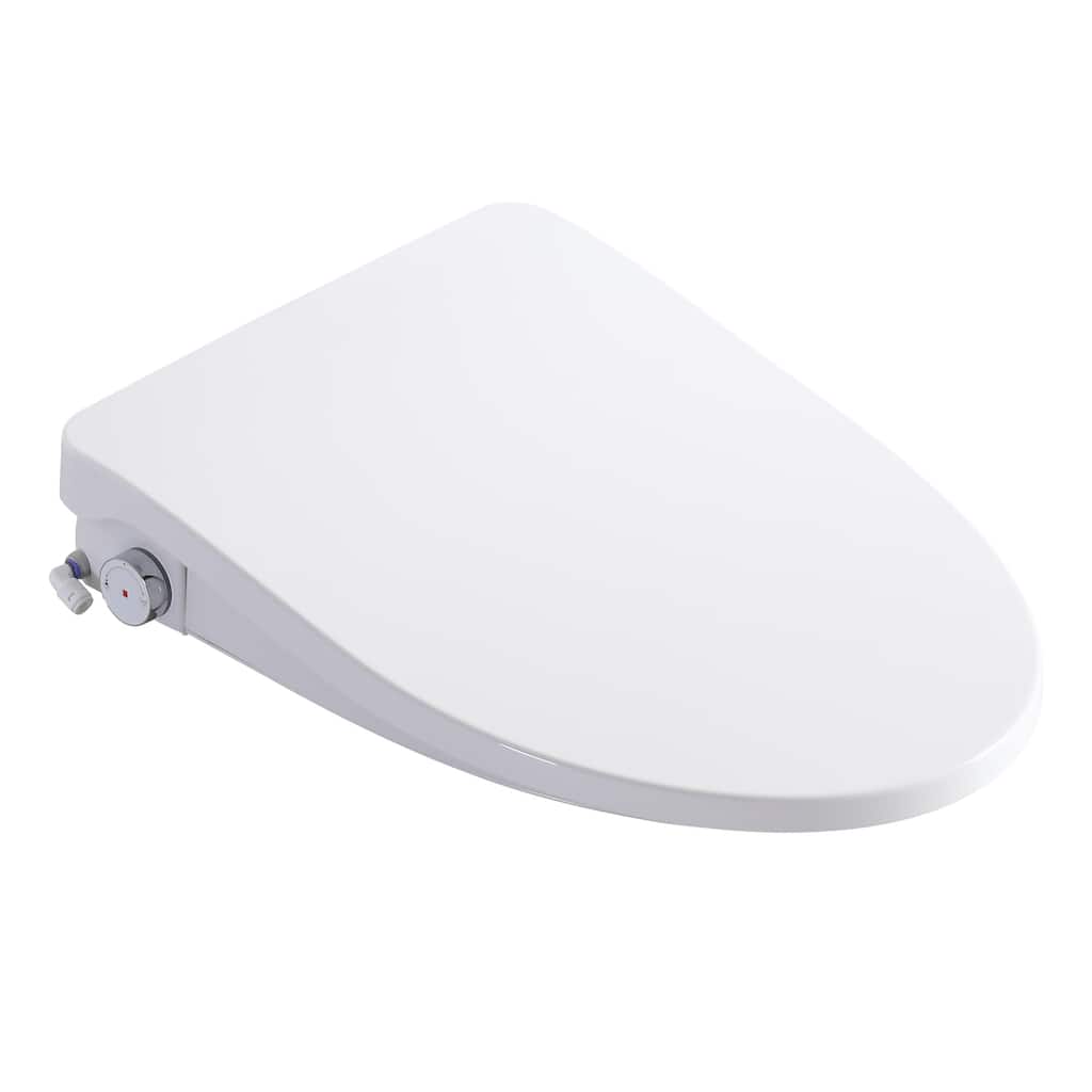 Smart Bidet Toilet Seat With Side Knob Adjustable Heated Seat With Automatic Nozzle Cleaning,Night Light,Only Seat
