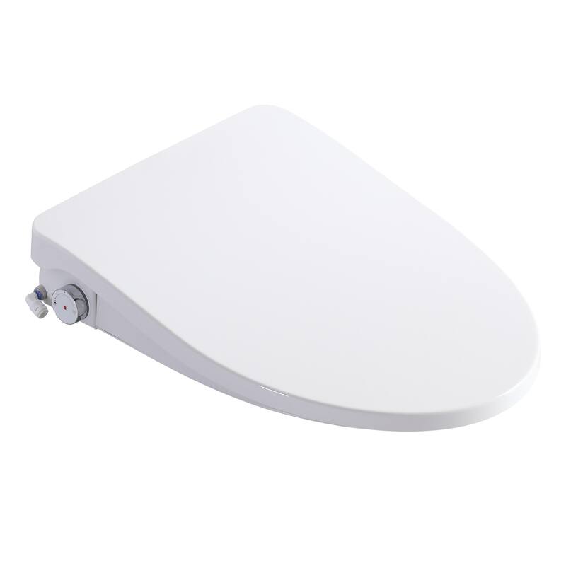 Smart Bidet Toilet Seat With Side Knob Adjustable Heated Seat With Portable Bidet,Auto Open/Close,Night Light, Only Seat