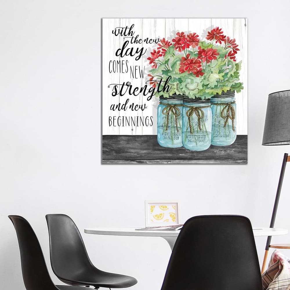 iCanvas "Blue Jars - New Beginnings" by Cindy Jacobs Canvas Print