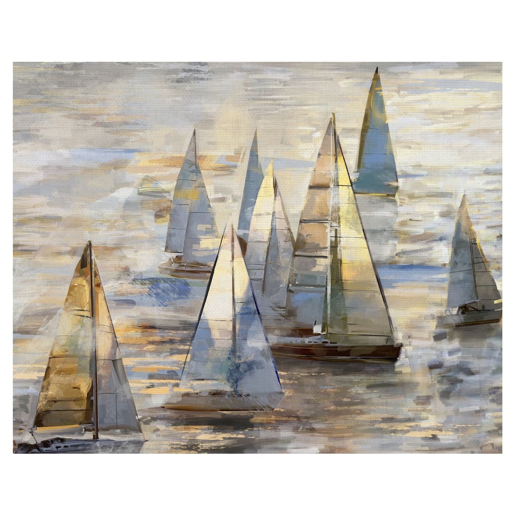 Sailing at Dusk Light by Studio Arts Canvas Art Print