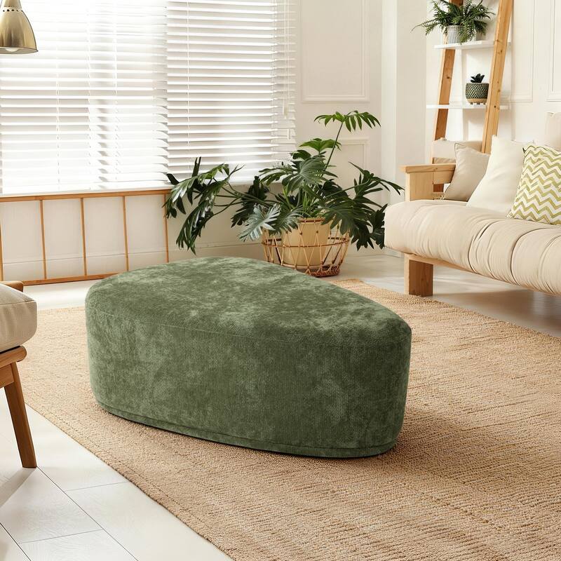 Modern Triangular Upholstered Accent Ottoman