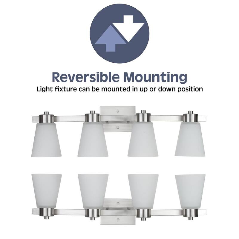 Prominence Home Fairendale Traditional Farmhouse Bathroom Vanity Light, Brushed Nickel - Brushed Nickel