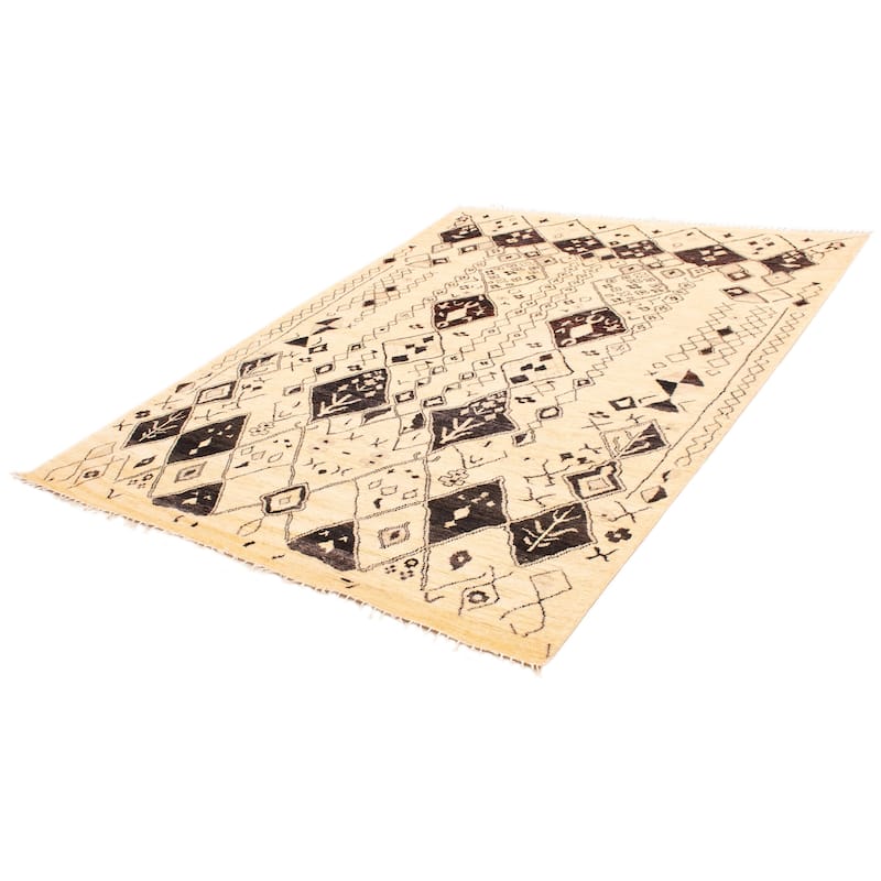 ECARPETGALLERY Hand-knotted Pak Finest Marrakesh Cream Wool Rug - 9'3 x 12'0