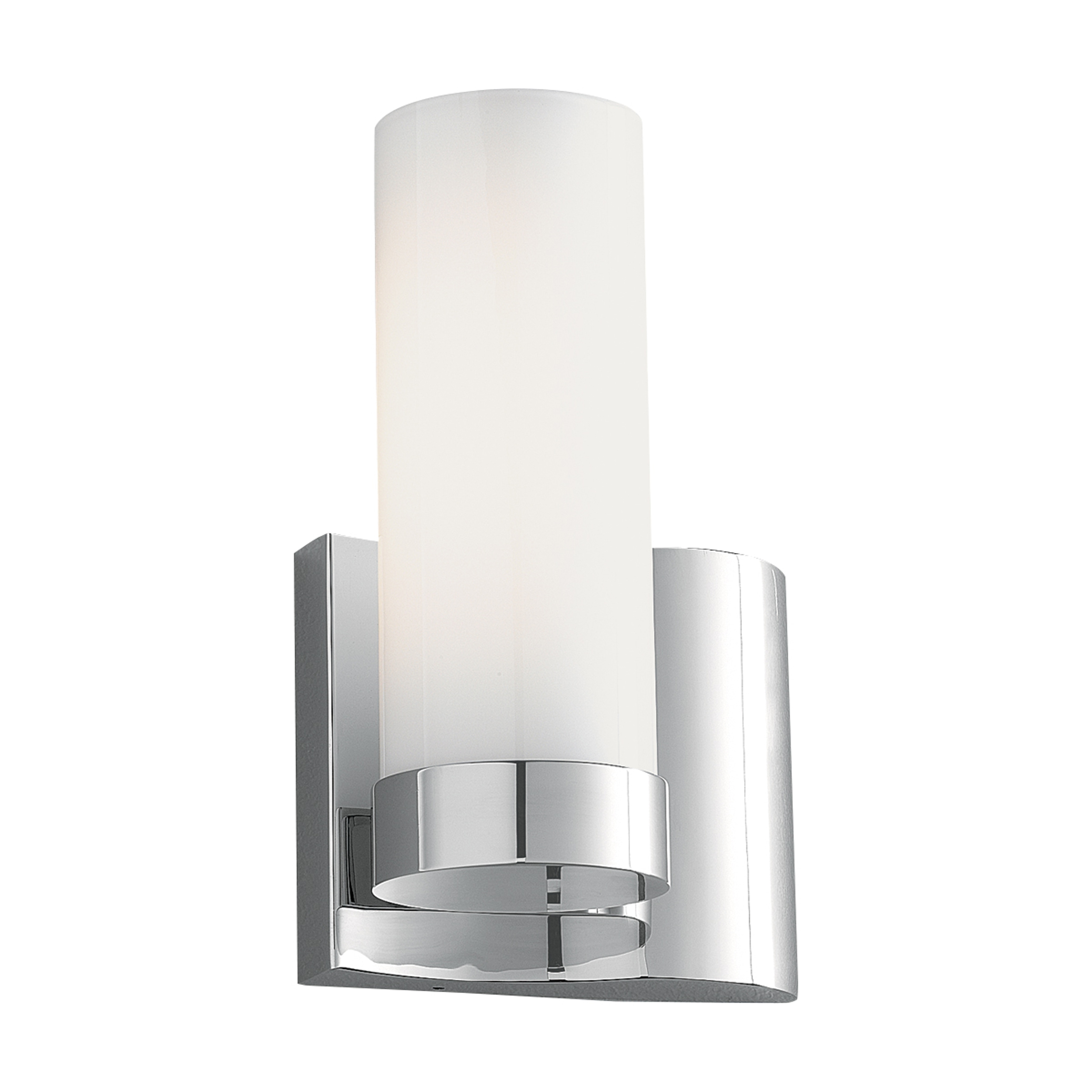 Wave 1-Light Sconce in Chrome - 6 inch Tall