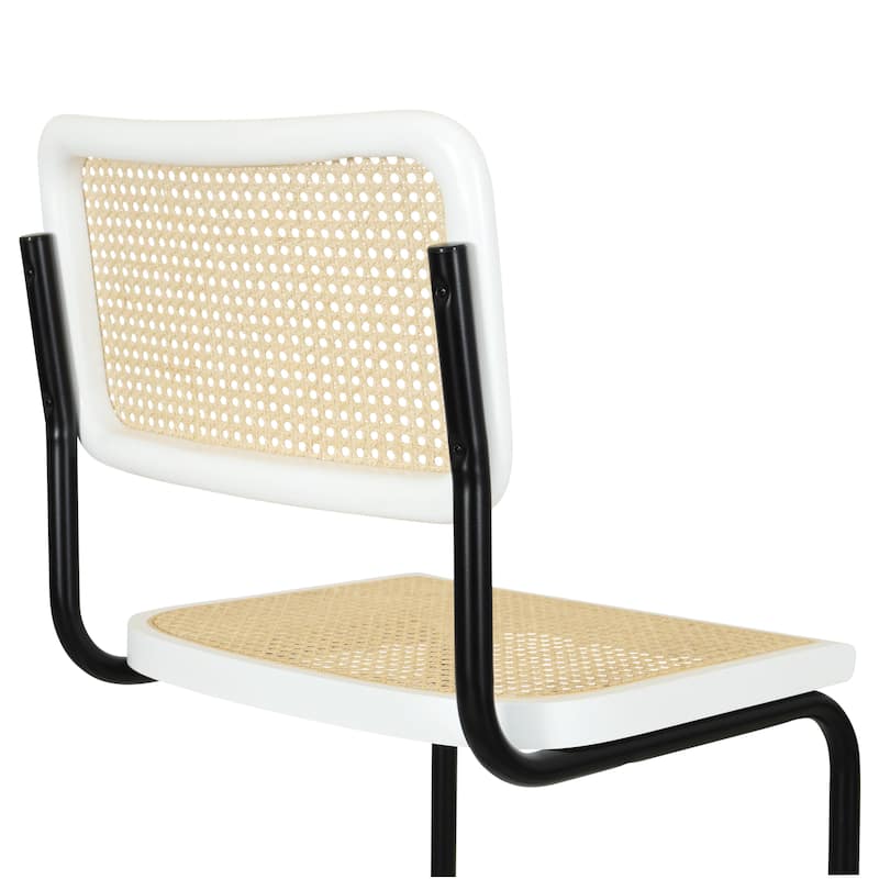 Breuer Chair Company Marcel Breuer Cesca Cane Cantilever Side Chair w/ Black Steel Frame (Various Wood & Cane Colors)