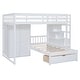 preview thumbnail 21 of 30, Full Over Twin Bunk Bed with Wardrobe and Drawers, Space-saving, Gray