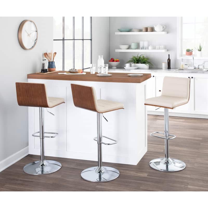 Carson Carrington Ljungby Mid-century Modern Adjustable Barstool - N/A