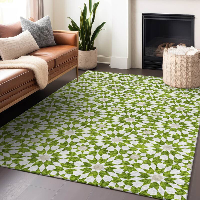 Premium Washable Super Soft Modern Mosaic Mayfield Rug