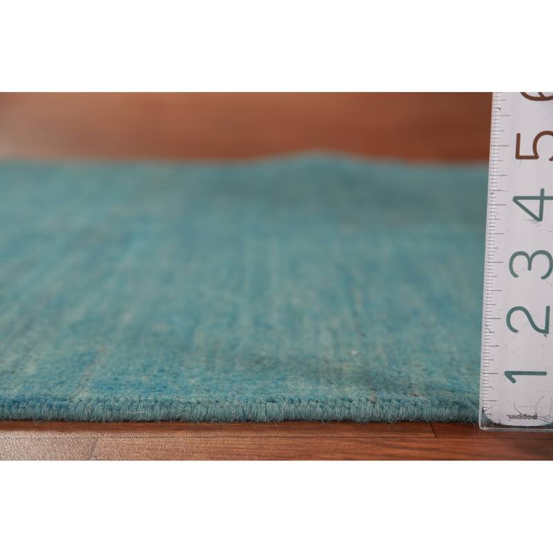Blue Gabbeh Oriental Accent Rug Hand-Knotted Wool Carpet - 2'8" x 4'0"