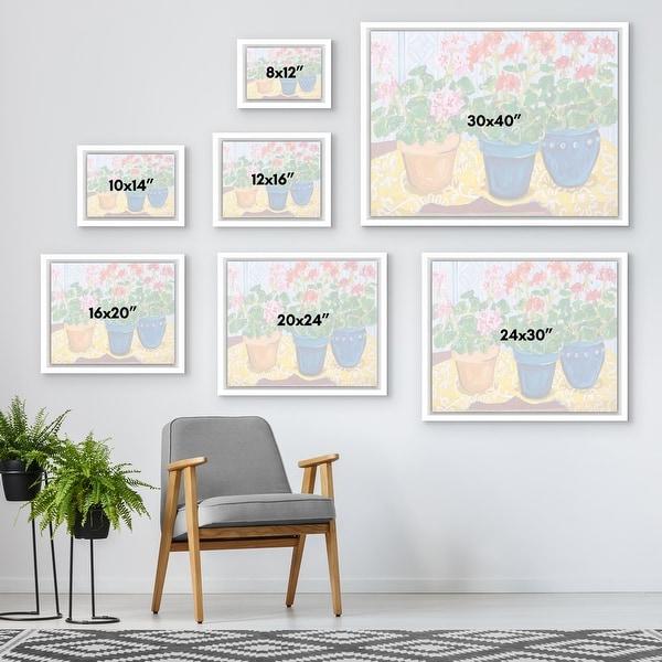 Americanflat - Flowers In Pots by Mandy Buchanan Floating Canvas
