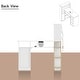 preview thumbnail 11 of 18, Modern White Manicure Table with Built-in Nail Dust Collector and Storage Drawers, Tempered Glass Shelf