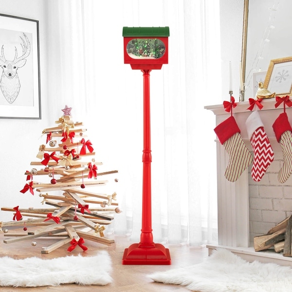 Costway 59 Inch Musical Christmas Street Lamp with Sound-Activated